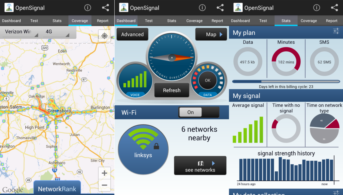 Opensignal карта вышек